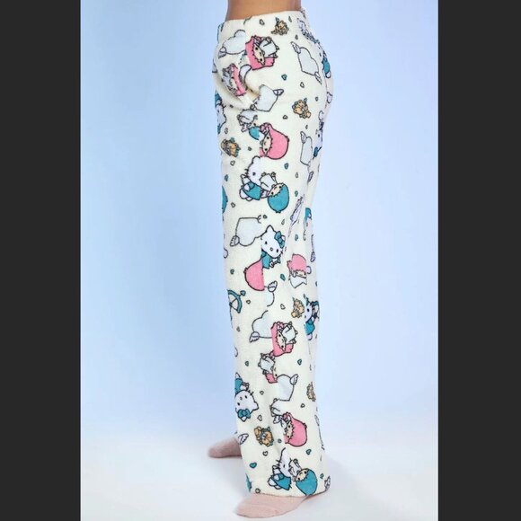 Forever 21 Sanrio Hello Kitty & Friends Cinnamoroll Fleece Pajama Pants Large - Picture 3 of 8